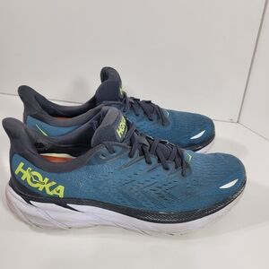 Hoka One One Clifton 8 Men's Size 11D Blue Coral Butterfly Running Shoes 